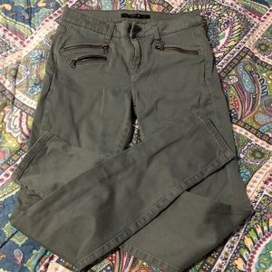 Joe’s Green Jeggings with Zippers